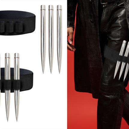 Halloween Fake aseet Set Bullet hihna 20cm 4 kpl