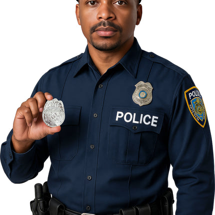 Poliisin merkki hopea 7cm