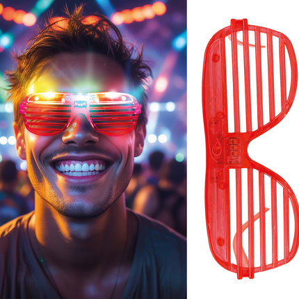 Punaiset lasit valolla