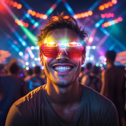 Punaiset lasit valolla