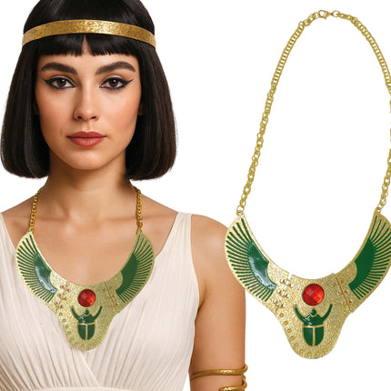 Cleopatra kaulakoru vihreä kulta