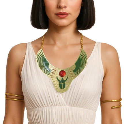 Cleopatra kaulakoru vihreä kulta