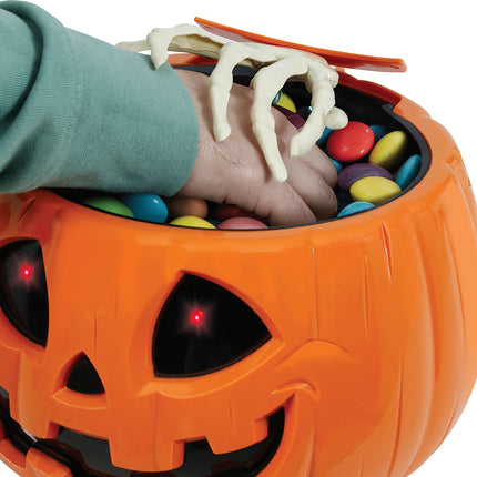 Halloween Bowl Kurpitsa valo, ääni ja liike 15cm