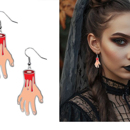 Halloween-korvakorut – käsi