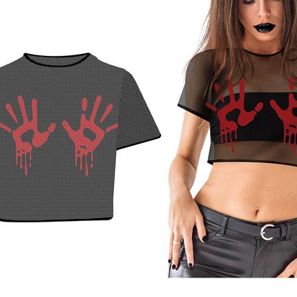 Halloween Shirt Zwart Handen