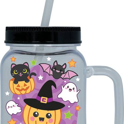Halloween Beker Pompoen Met Rietje