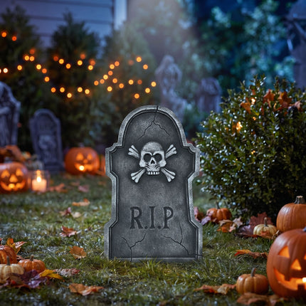 Halloween-hautakivi, harmaa, Rip, 55 cm