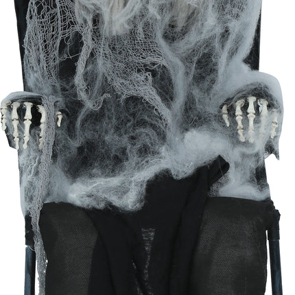 Halloween-luuranko tuolilla, valoilla, äänillä ja liikkeellä, 1,05 m