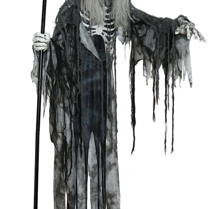 Halloween-luuranko, joka lentää ja jossa on valoa, ääntä ja liikettä, 2,05 m