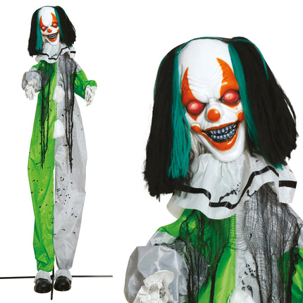Halloween-pop-klovni, jossa on valot, äänet ja liikkuvat osat, 2,55 m