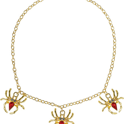 Halloween Ketting Spinnen Metaal
