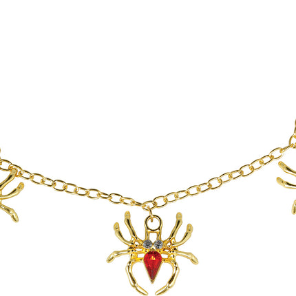 Halloween Ketting Spinnen Metaal