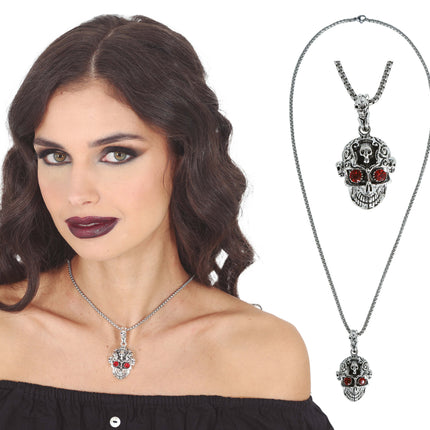 Halloween Ketting Doodskop 5,5cm