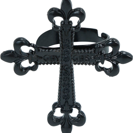 Halloween Ring Gotisch Kruis 4cm