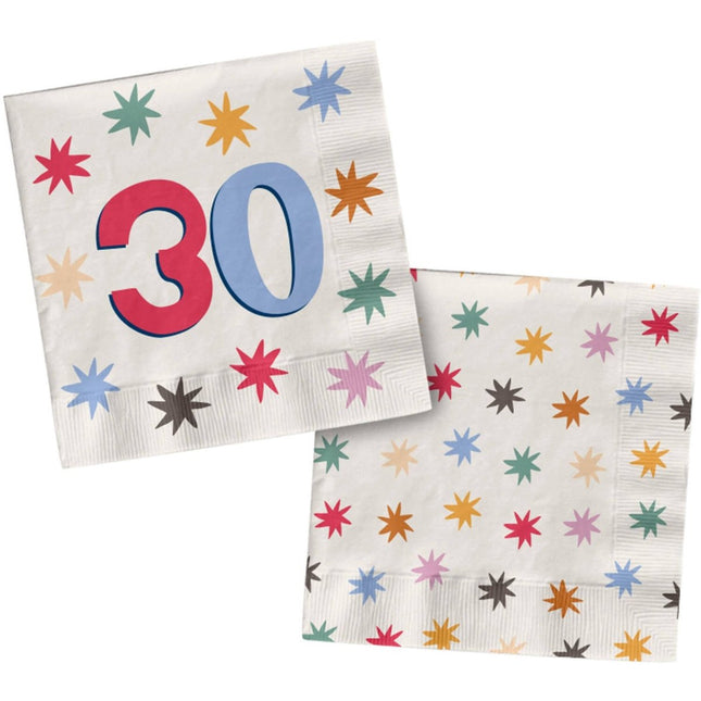 30 Jaar Servetten 33cm 20st van Folat koop je bij Partywinkel