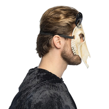 Halloween Masker Zwart Wit Ram