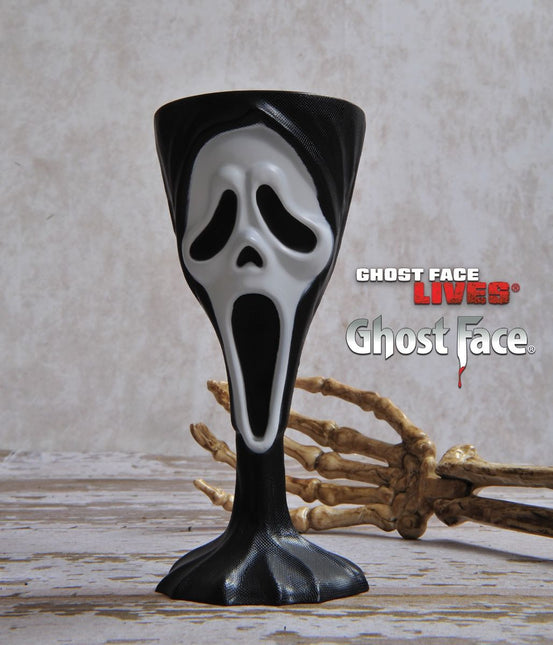 Halloween-muki, musta-valkoinen aave