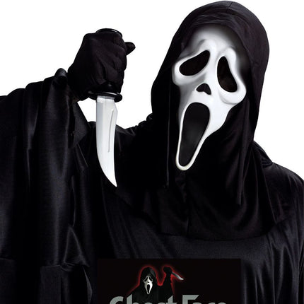Ghostface-naamio, jossa on veitsi