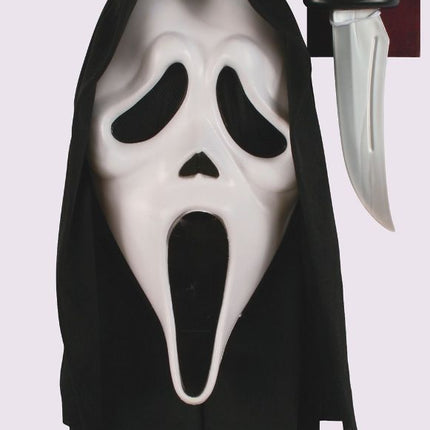 Ghostface-naamio, jossa on veitsi
