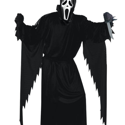 Halloween-puku, musta, miesten aave, 3-osainen