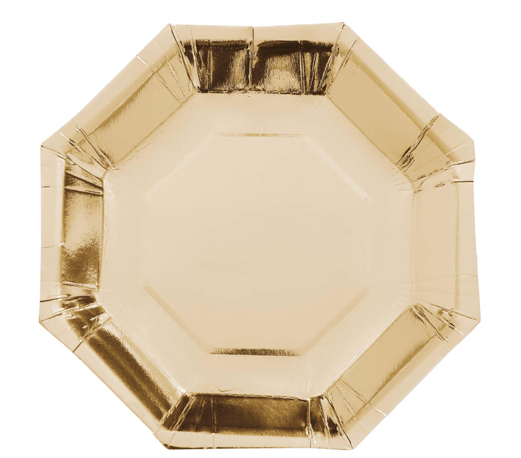 Kultaiset lautaset paperi 23cm 6kpl