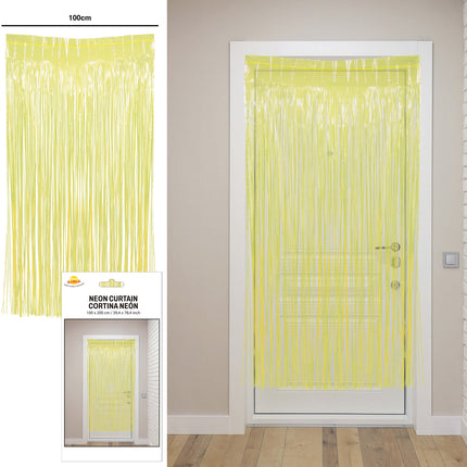 Keltainen oviverho 2m