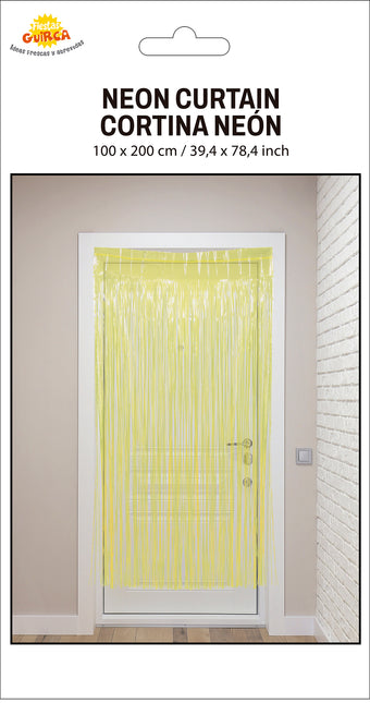 Keltainen oviverho 2m