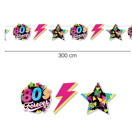 Neon 80S Garland 3m