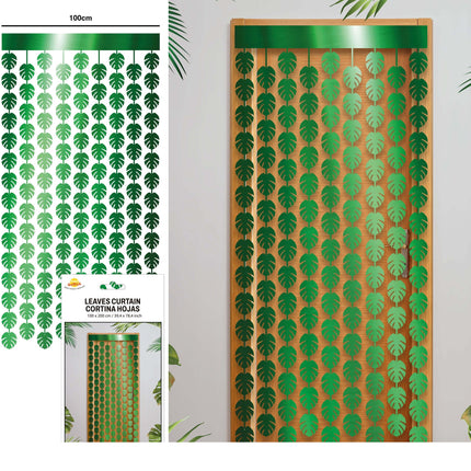 Havaiji Ovi Verho Vihreä Palm Leaves 2m