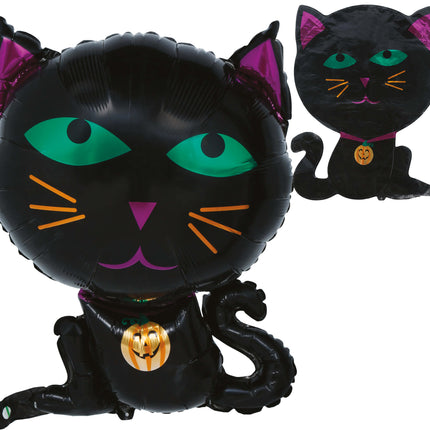 Halloween-heliumilmapallo, kissa, tyhjä, 60 cm