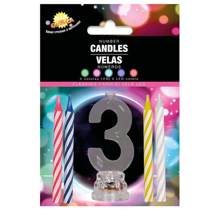 Kynttilänjalka 3 vuotta Led 13cm