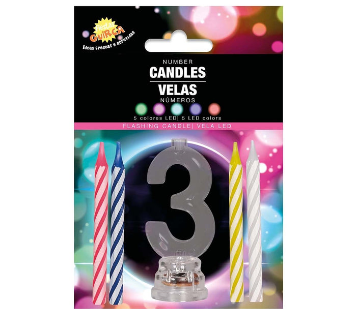 Kynttilänjalka 3 vuotta Led 13cm