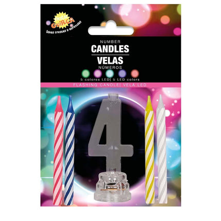 Kynttilänjalka 4 vuotta Led 13cm