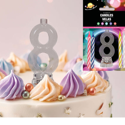 Kynttilänjalka 8 vuotta Led 13cm