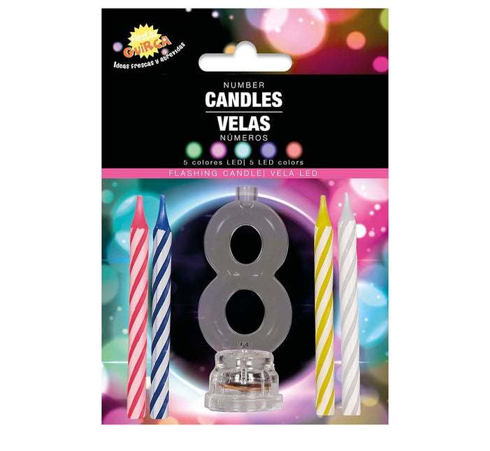 Kynttilänjalka 8 vuotta Led 13cm