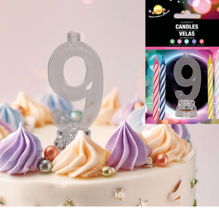 Kynttilänjalka 9 vuotta Led 13cm