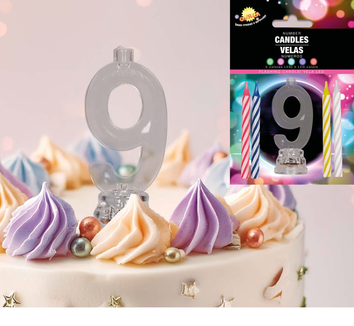 Kynttilänjalka 9 vuotta Led 13cm