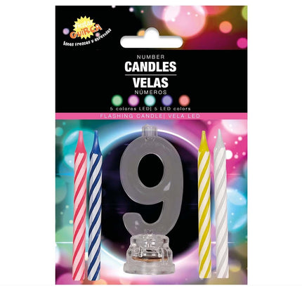 Kynttilänjalka 9 vuotta Led 13cm