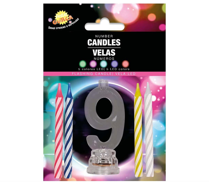 Kynttilänjalka 9 vuotta Led 13cm