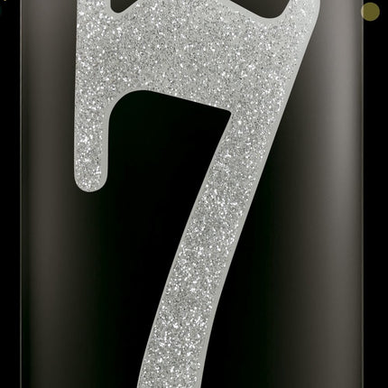 Hopeinen kynttilä 7 vuotta Glitter 12.5cm