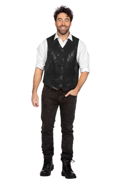 Musta liivi miehet paljetteja