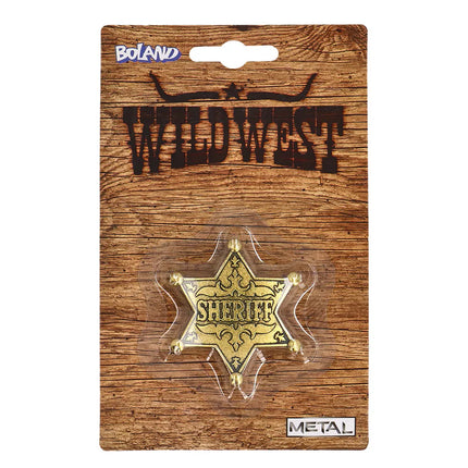 ”Sheriff” -merkki, metallia, kultainen