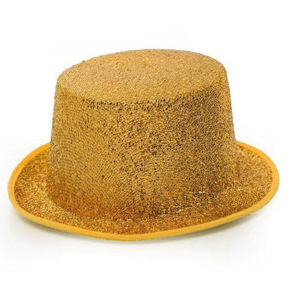 Korkea hattu Glitter Gold