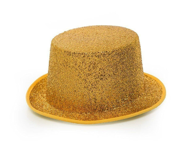 Korkea hattu Glitter Gold