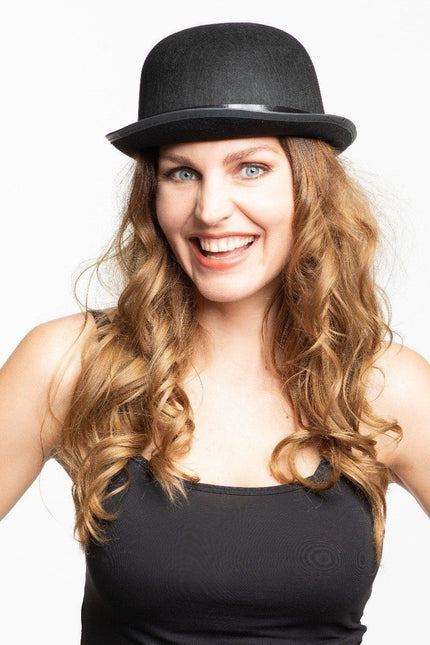 Bowler hattu Musta huopa