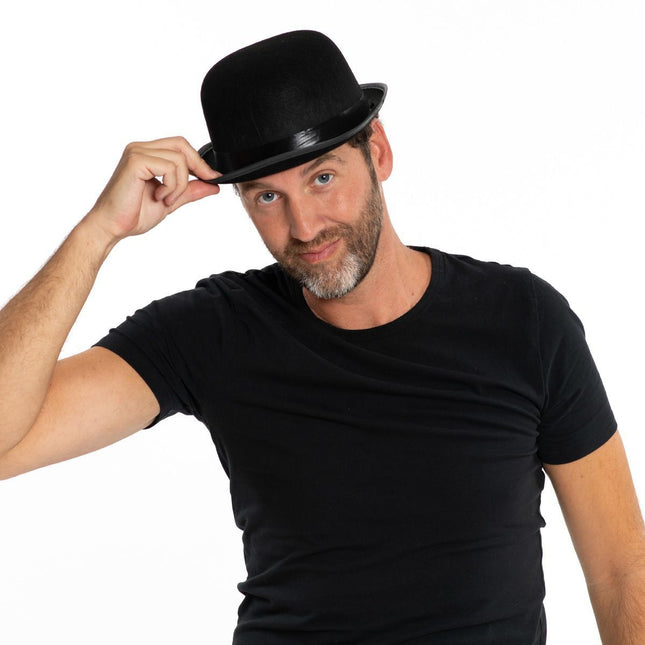Bowler hattu Musta huopa