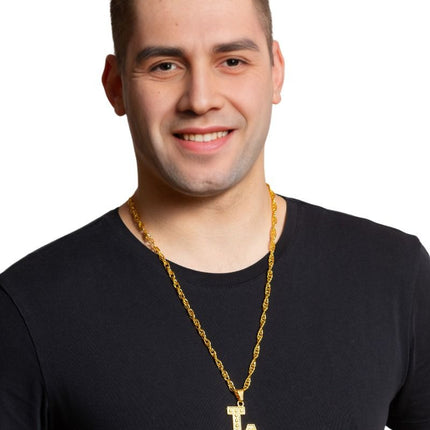 LA kultainen kaulakoru metalli