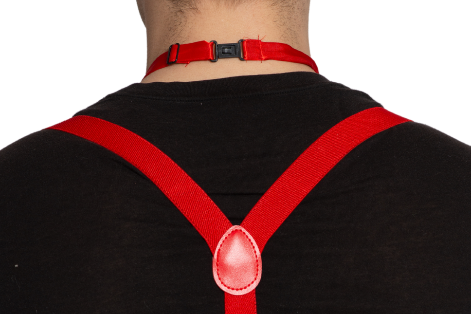 Sarja Suspenders/Goggles/Stripe Punainen