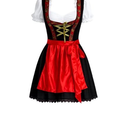 Punainen dirndl-mekko Oktoberfest Rosalie
