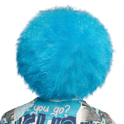 Neon-peruukki, sininen afro